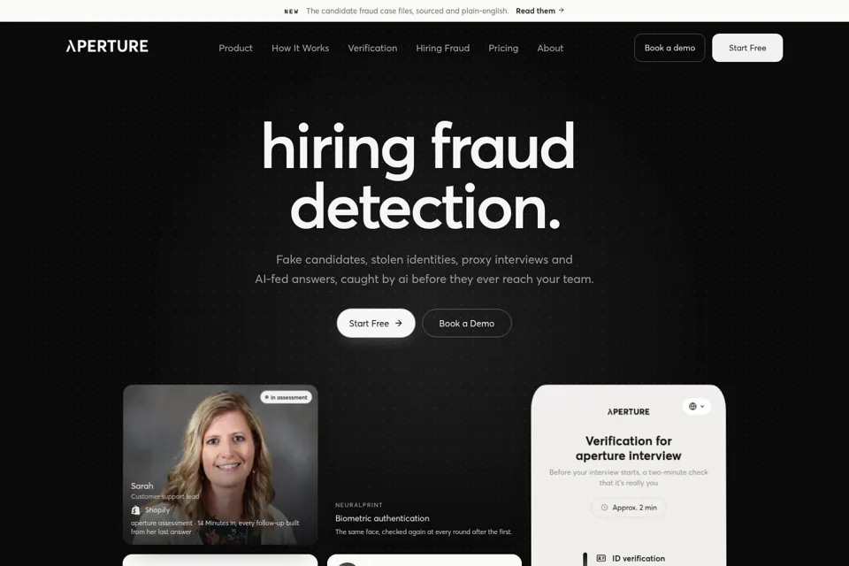 Aperçu de la landing page