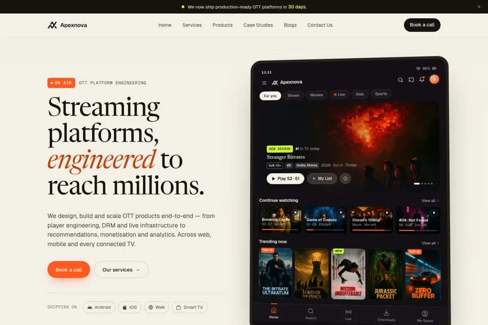 Landing page preview