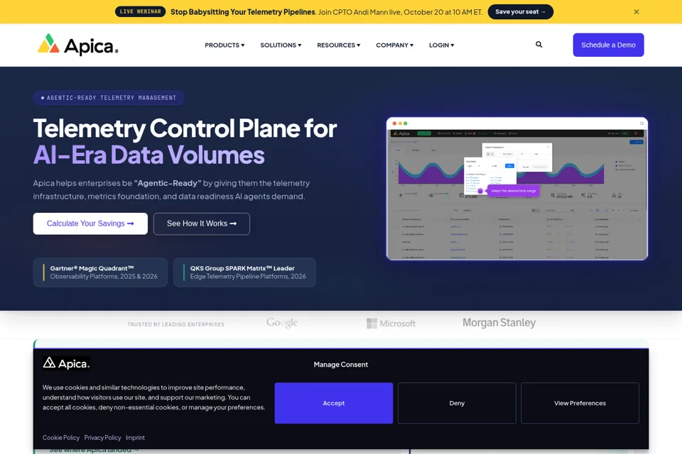 Aperçu de la landing page