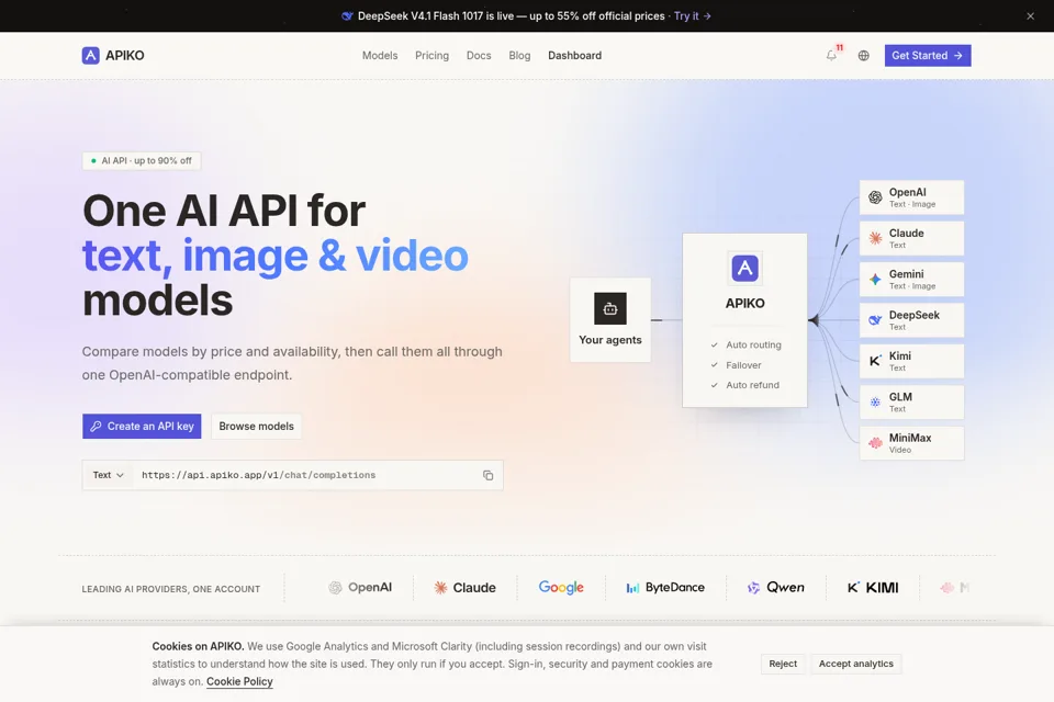 Aperçu de la landing page
