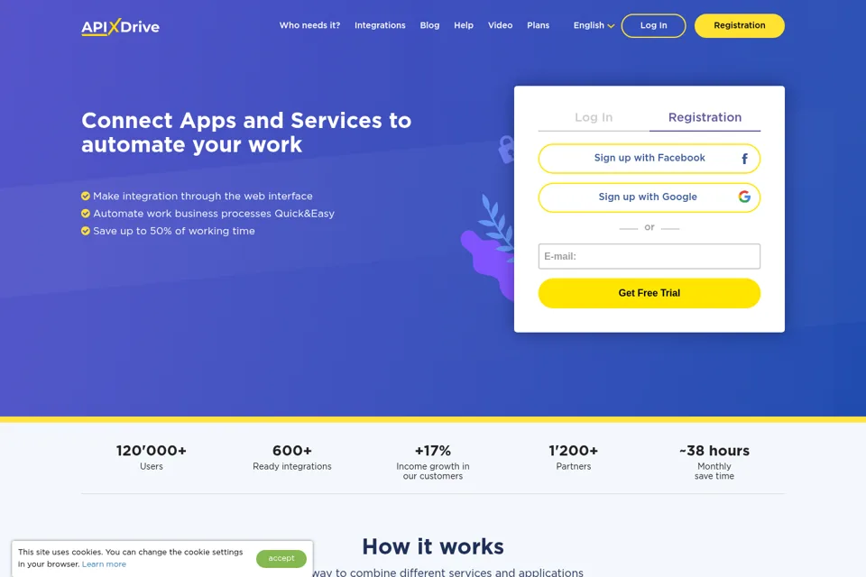 Aperçu de la landing page