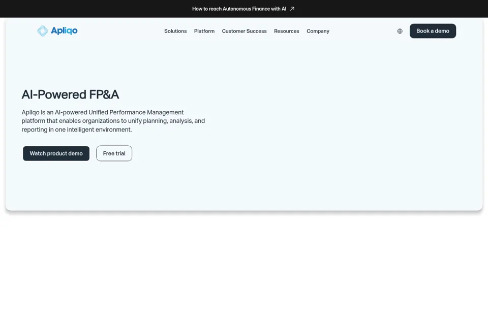 Aperçu de la landing page