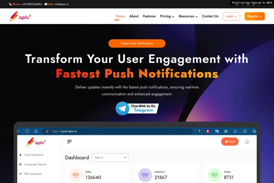 Landing page preview