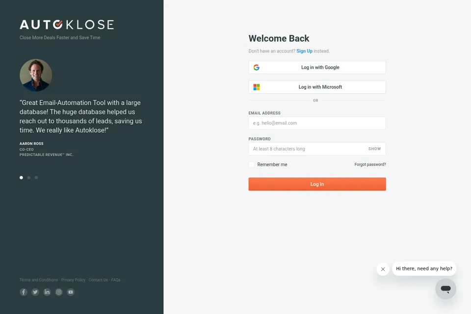 Landing page preview