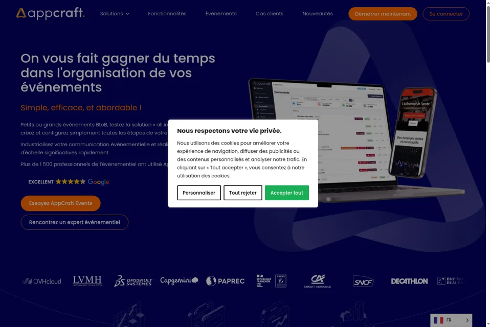 Landing page preview