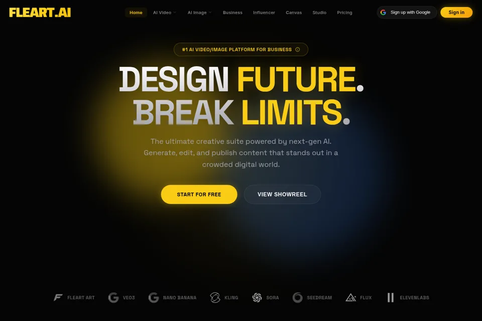 Aperçu de la landing page