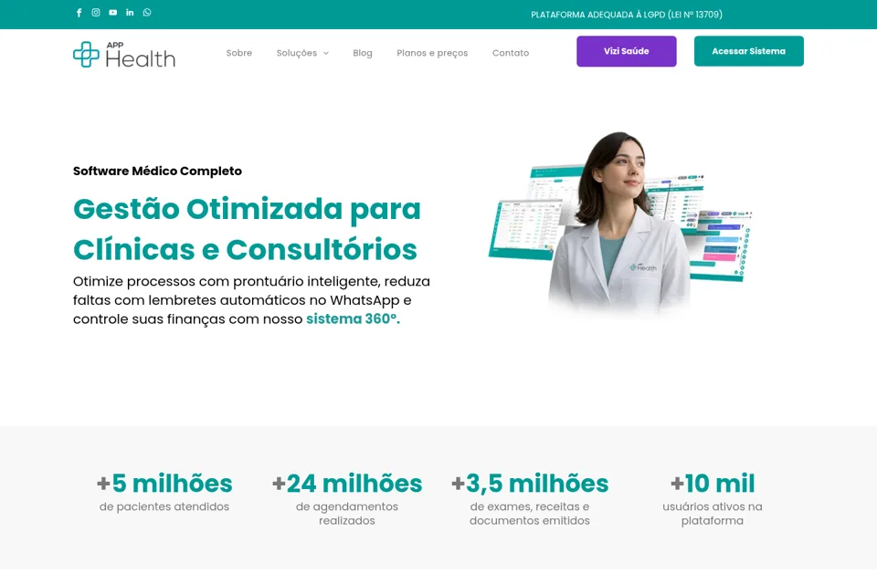 Aperçu de la landing page