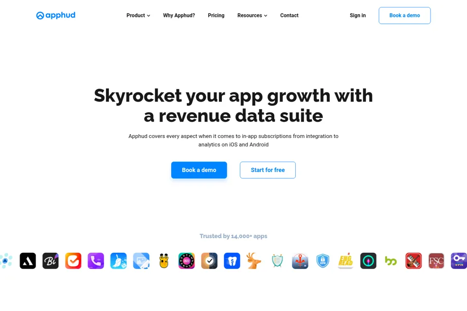 Aperçu de la landing page