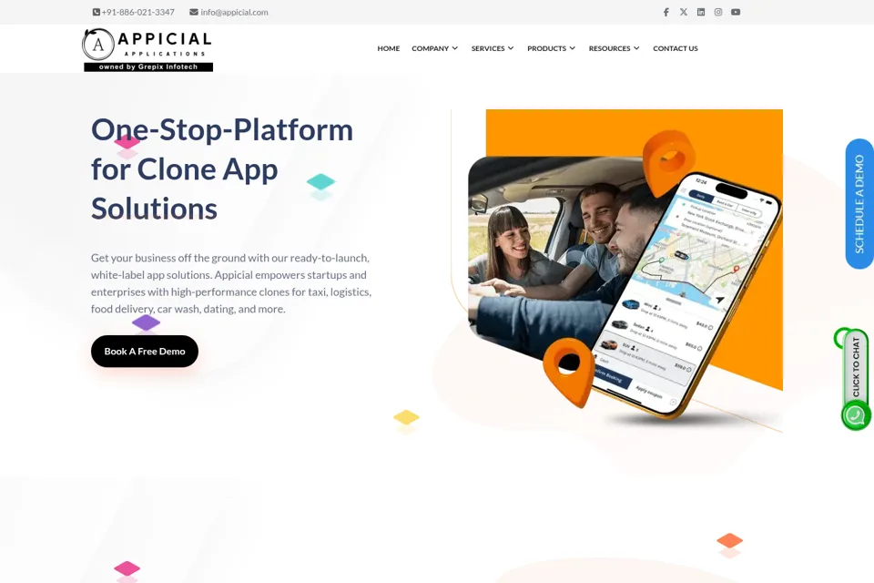 Aperçu de la landing page