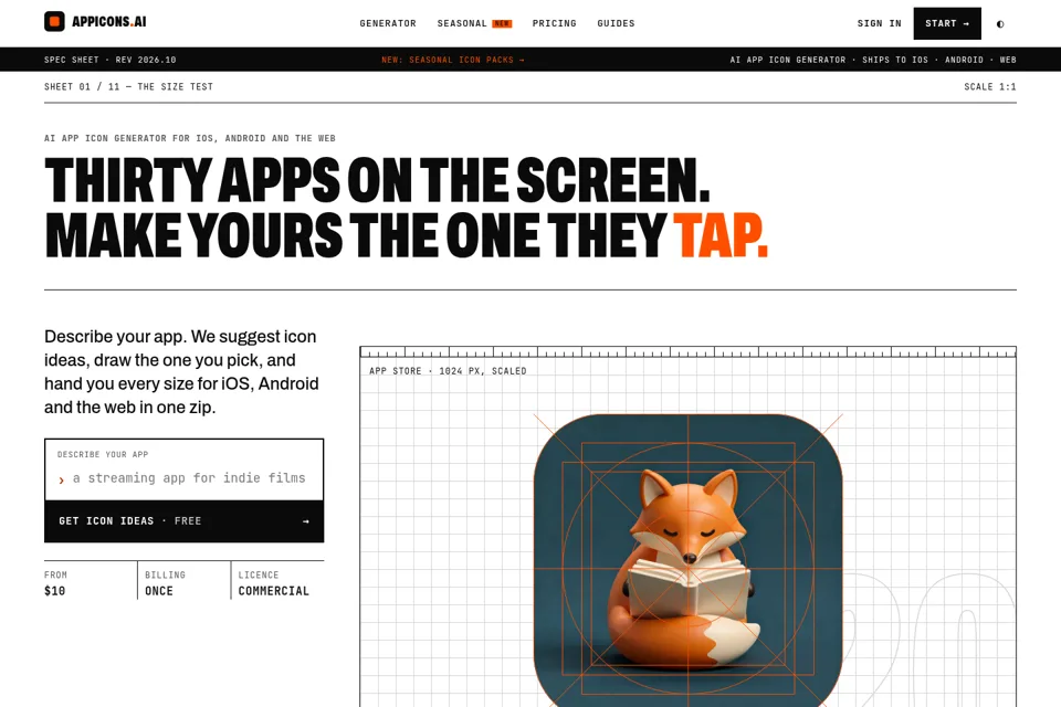 Landing page preview