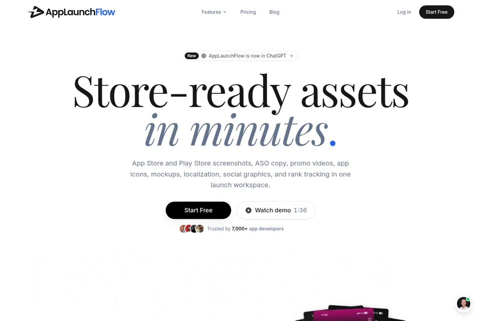 Landing page preview