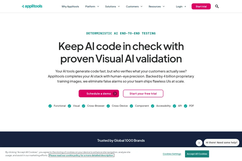 Landing page preview
