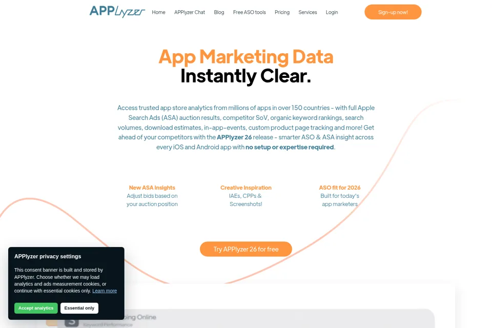 Landing page preview