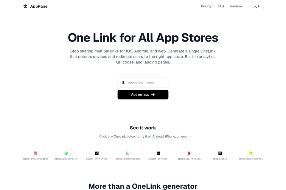 Landing page preview