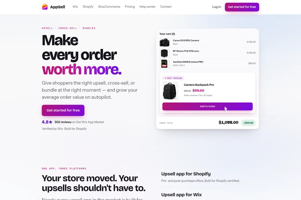 Landing page preview