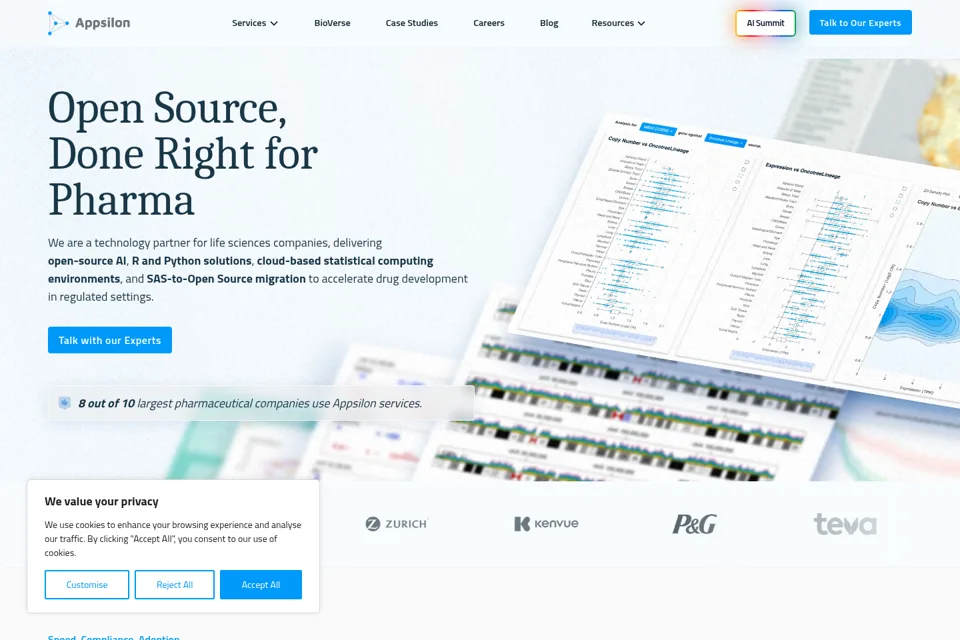 Aperçu de la landing page