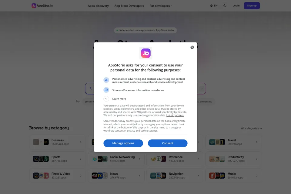 Landing page preview