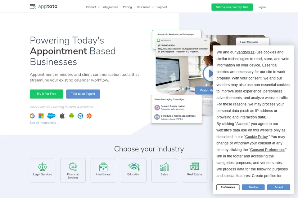 Landing page preview