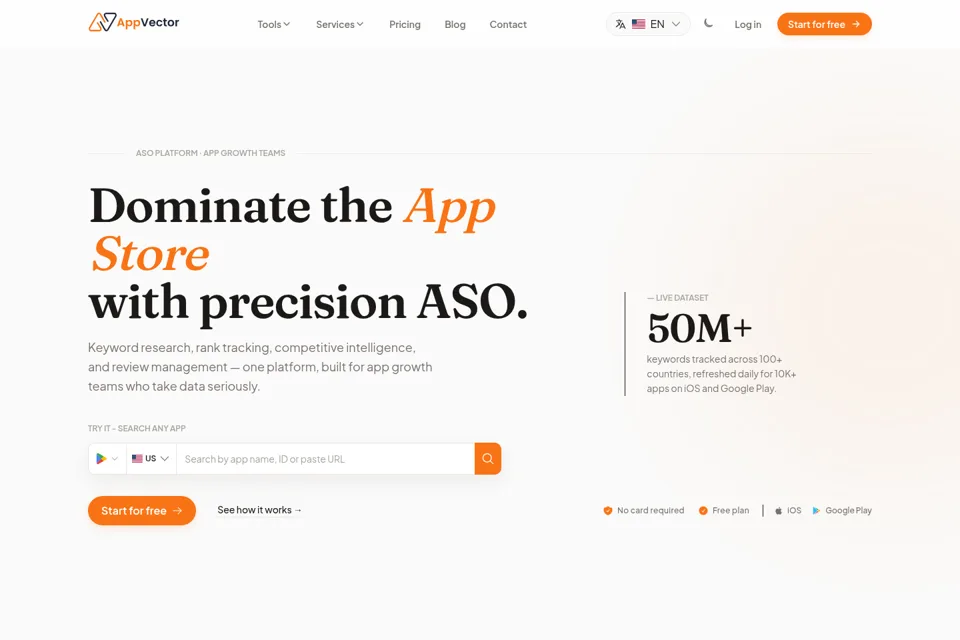 Aperçu de la landing page