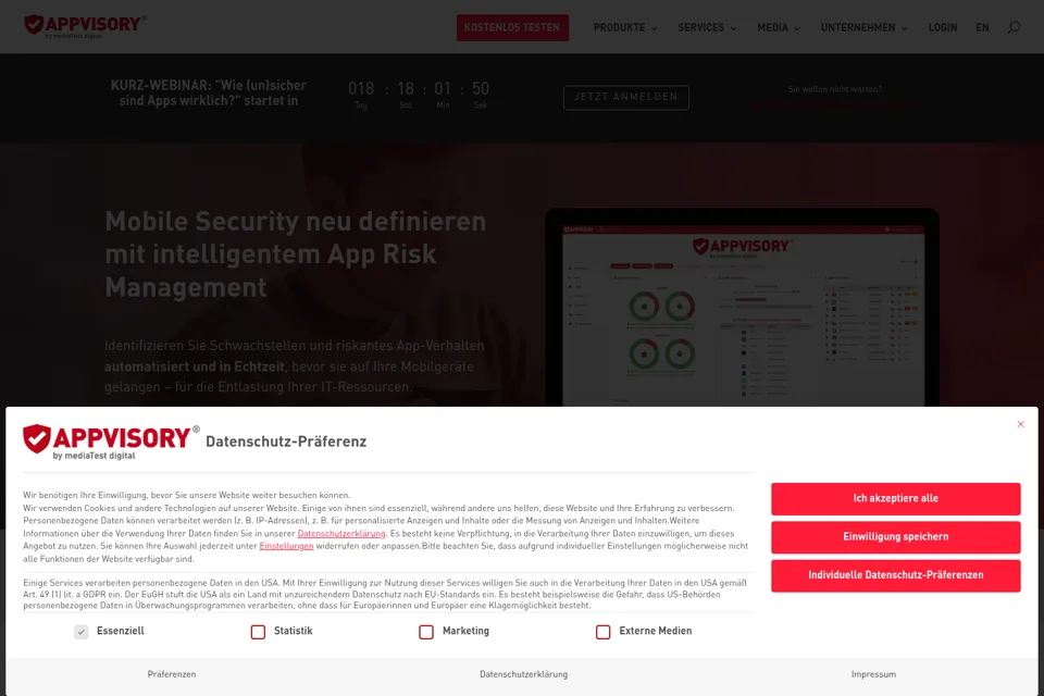Landing page preview
