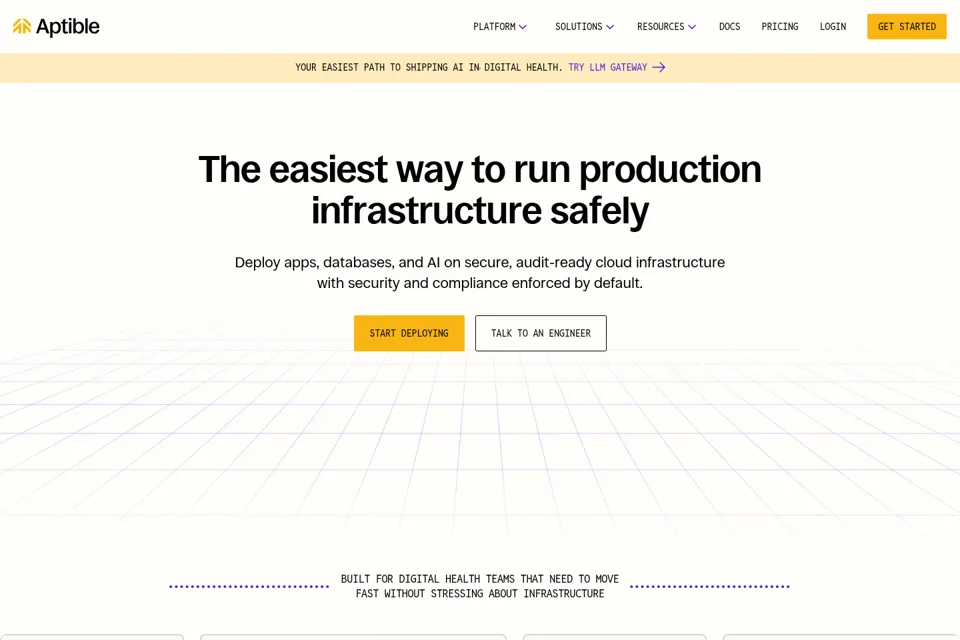 Aperçu de la landing page