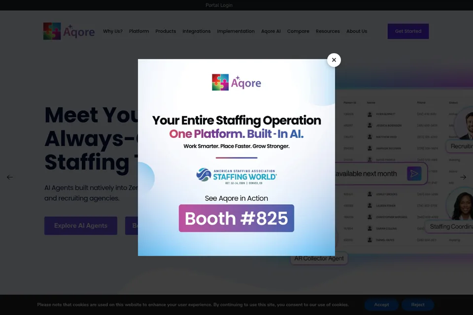 Aperçu de la landing page