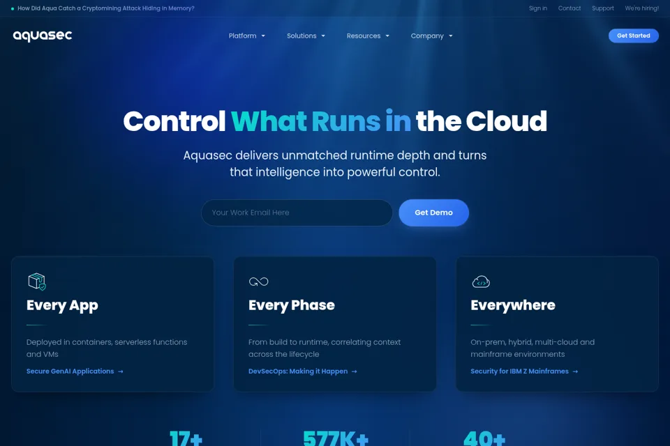 Aperçu de la landing page