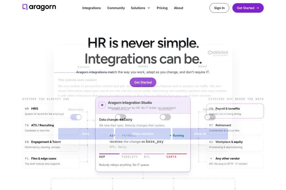 Aperçu de la landing page