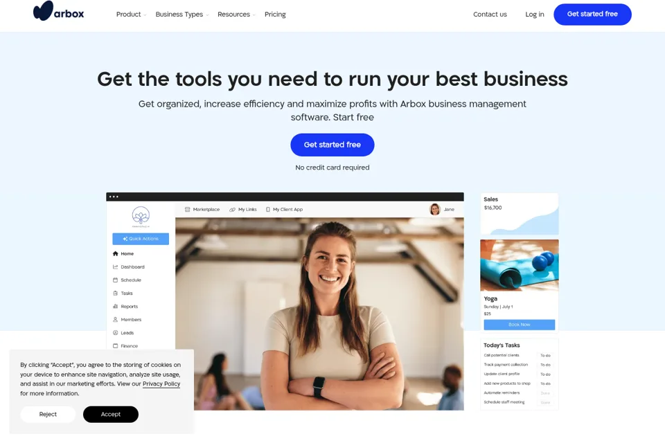Aperçu de la landing page