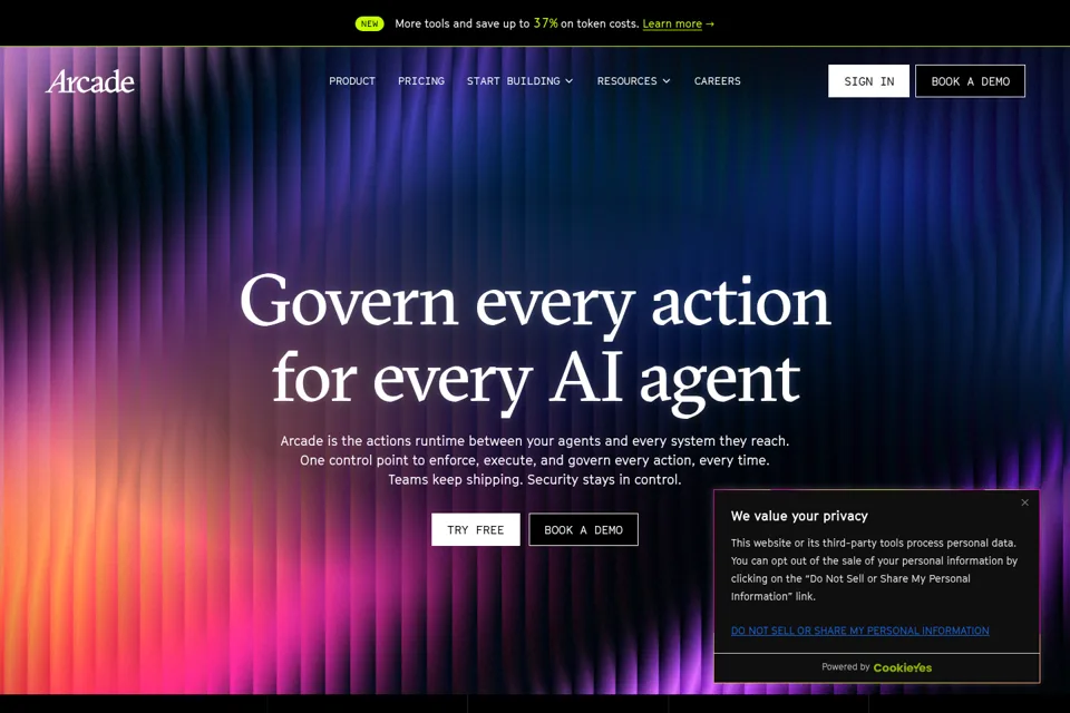 Aperçu de la landing page