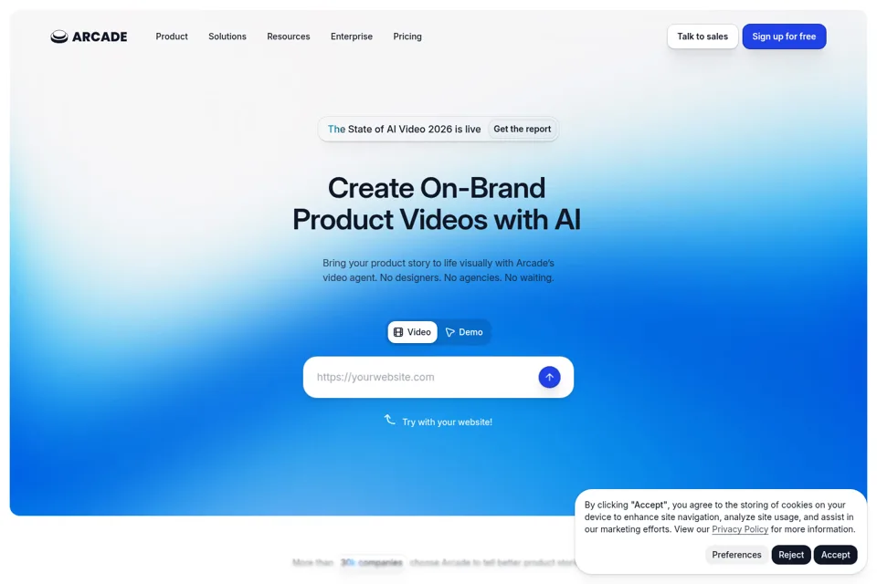 Landing page preview