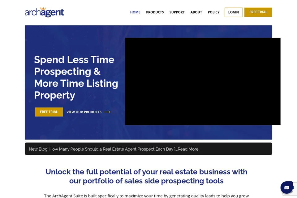 Aperçu de la landing page
