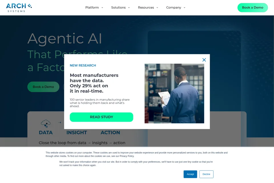 Aperçu de la landing page