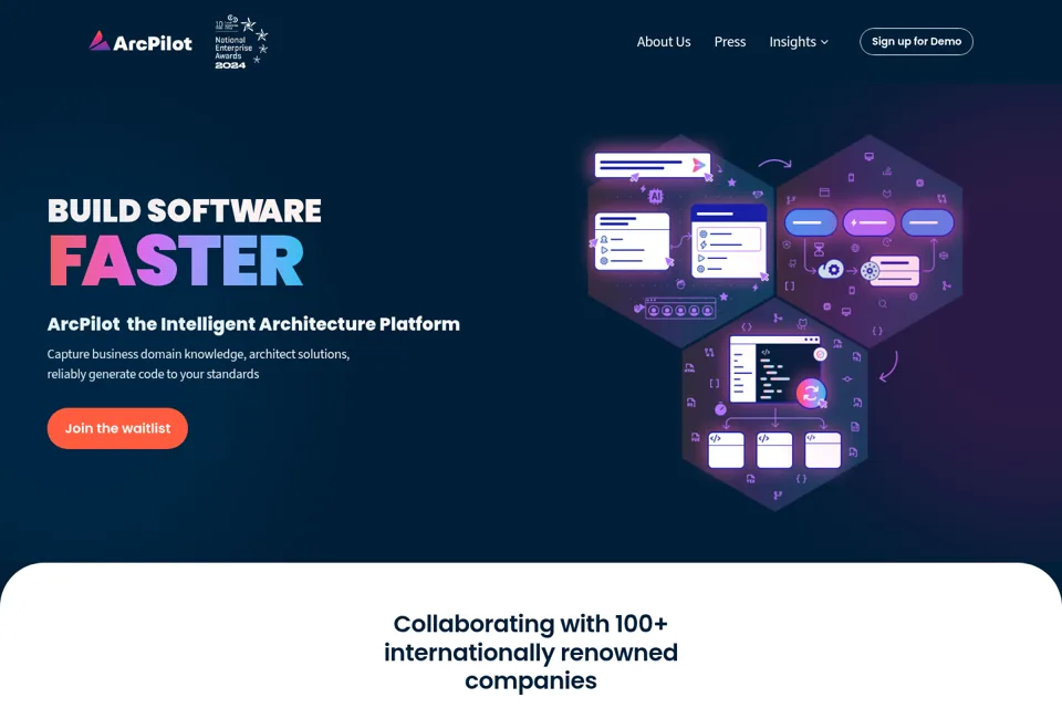 Aperçu de la landing page