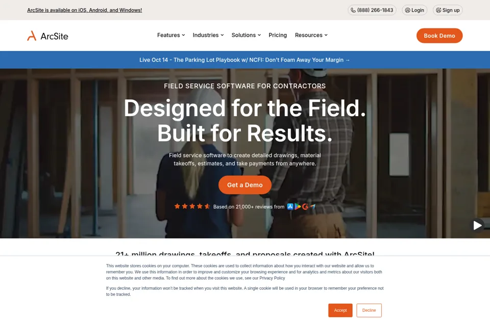 Landing page preview