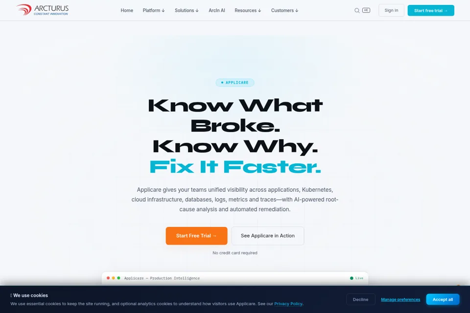 Landing page preview