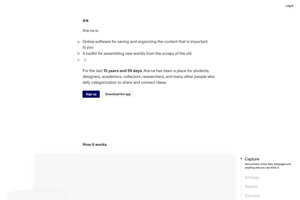 Aperçu de la landing page