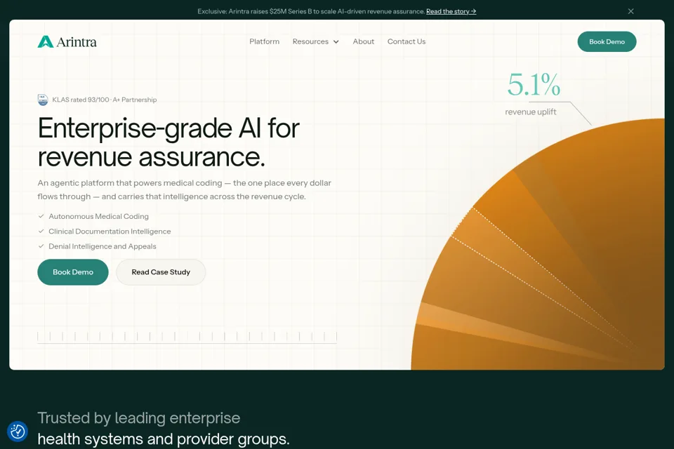 Aperçu de la landing page