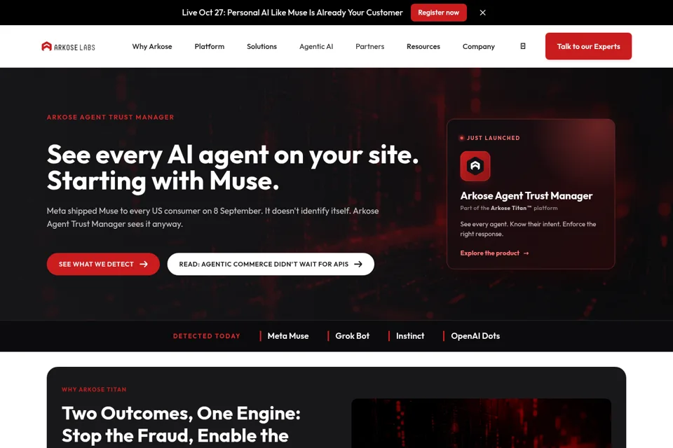 Aperçu de la landing page
