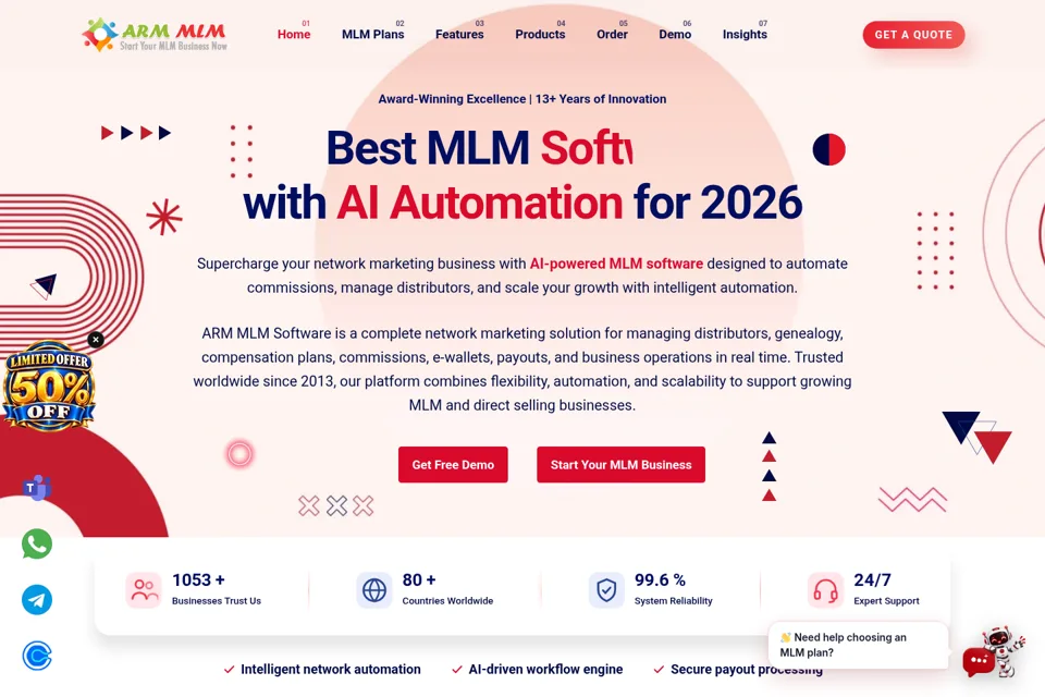 Aperçu de la landing page