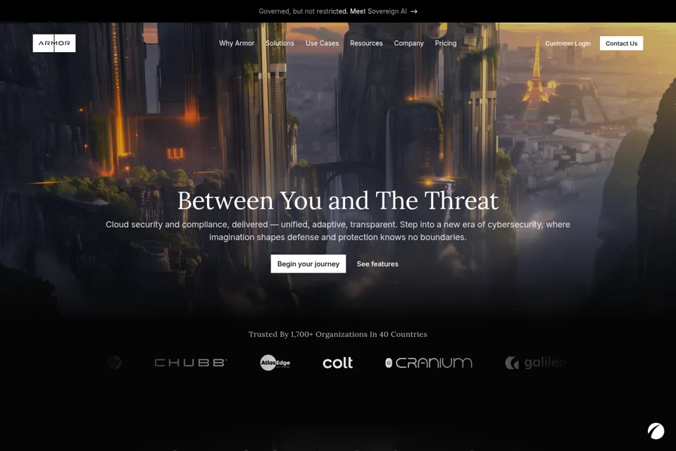 Aperçu de la landing page