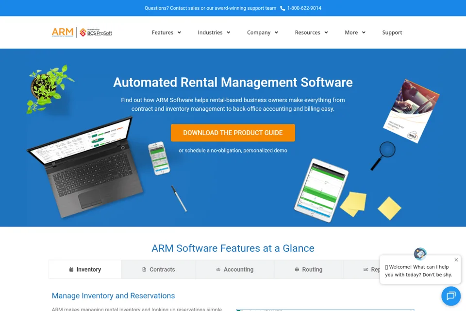Aperçu de la landing page