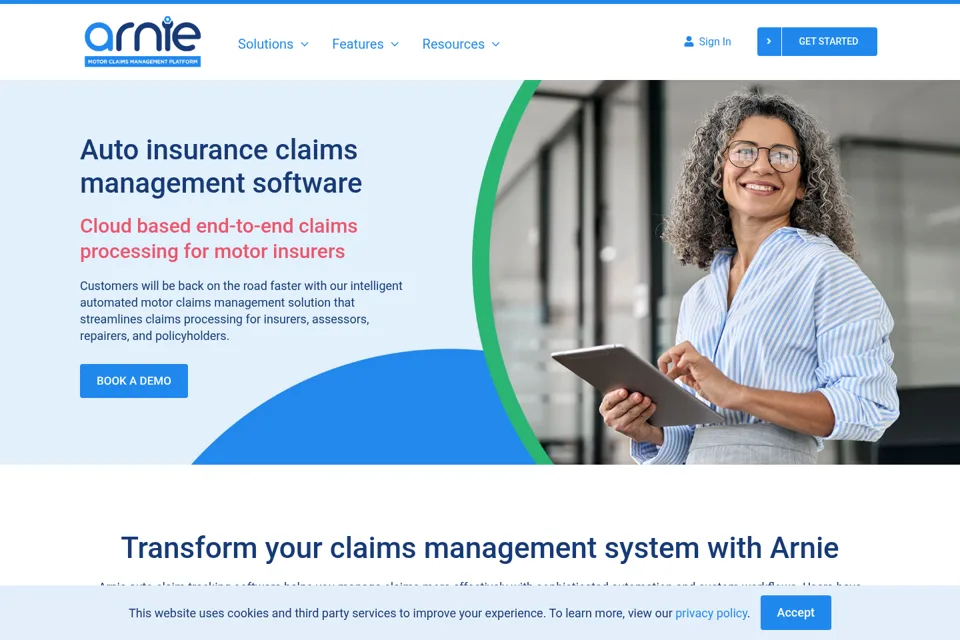 Aperçu de la landing page