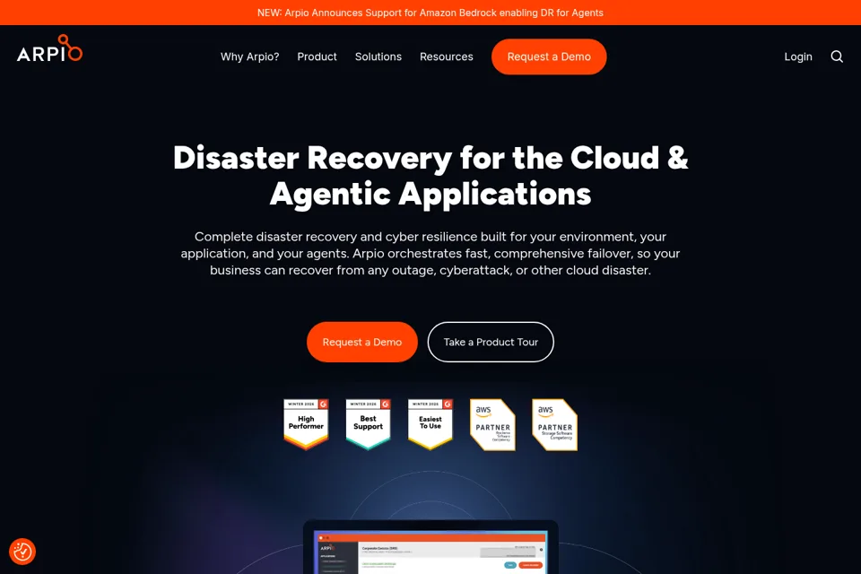 Aperçu de la landing page