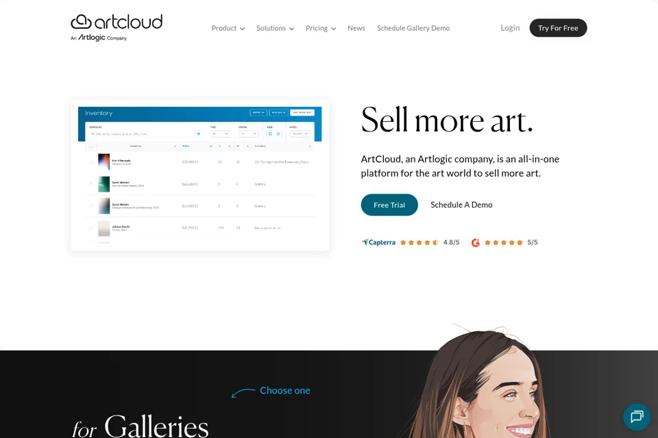 Aperçu de la landing page
