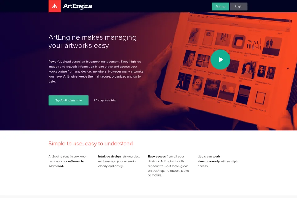 Aperçu de la landing page