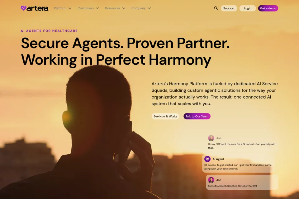 Aperçu de la landing page