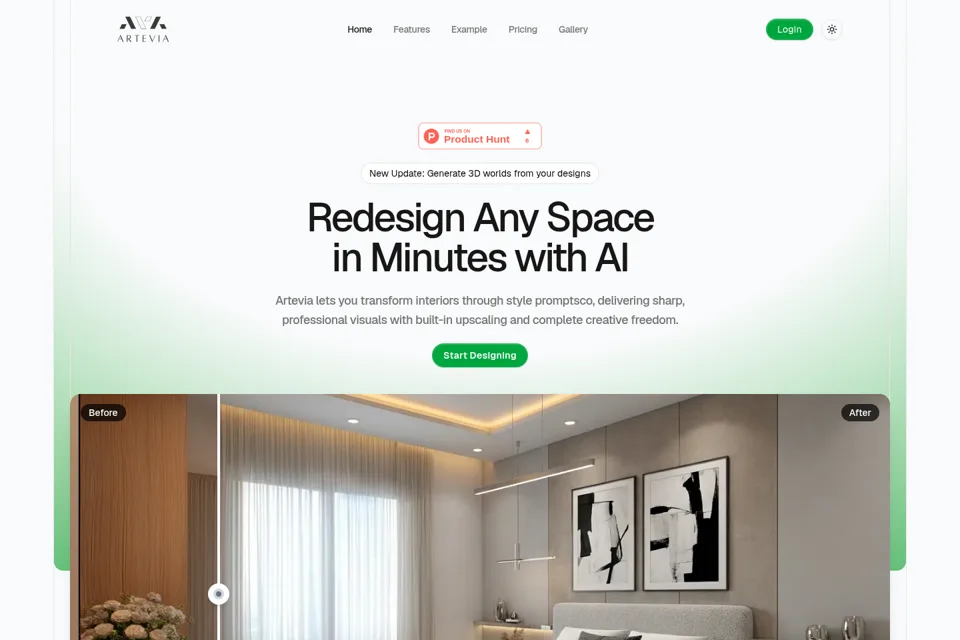 Landing page preview