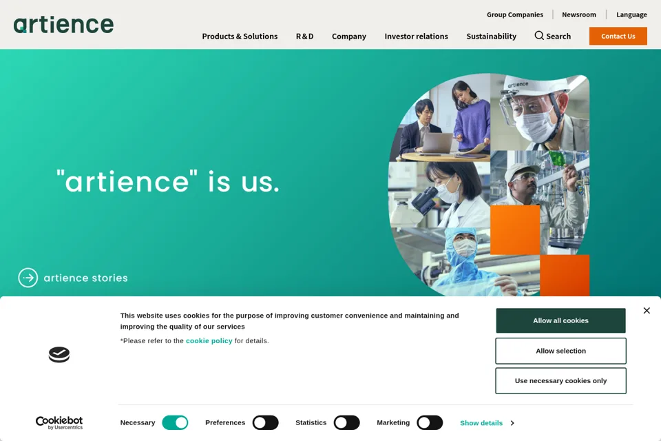 Aperçu de la landing page