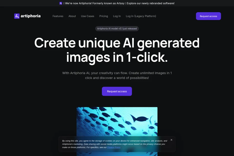 Aperçu de la landing page